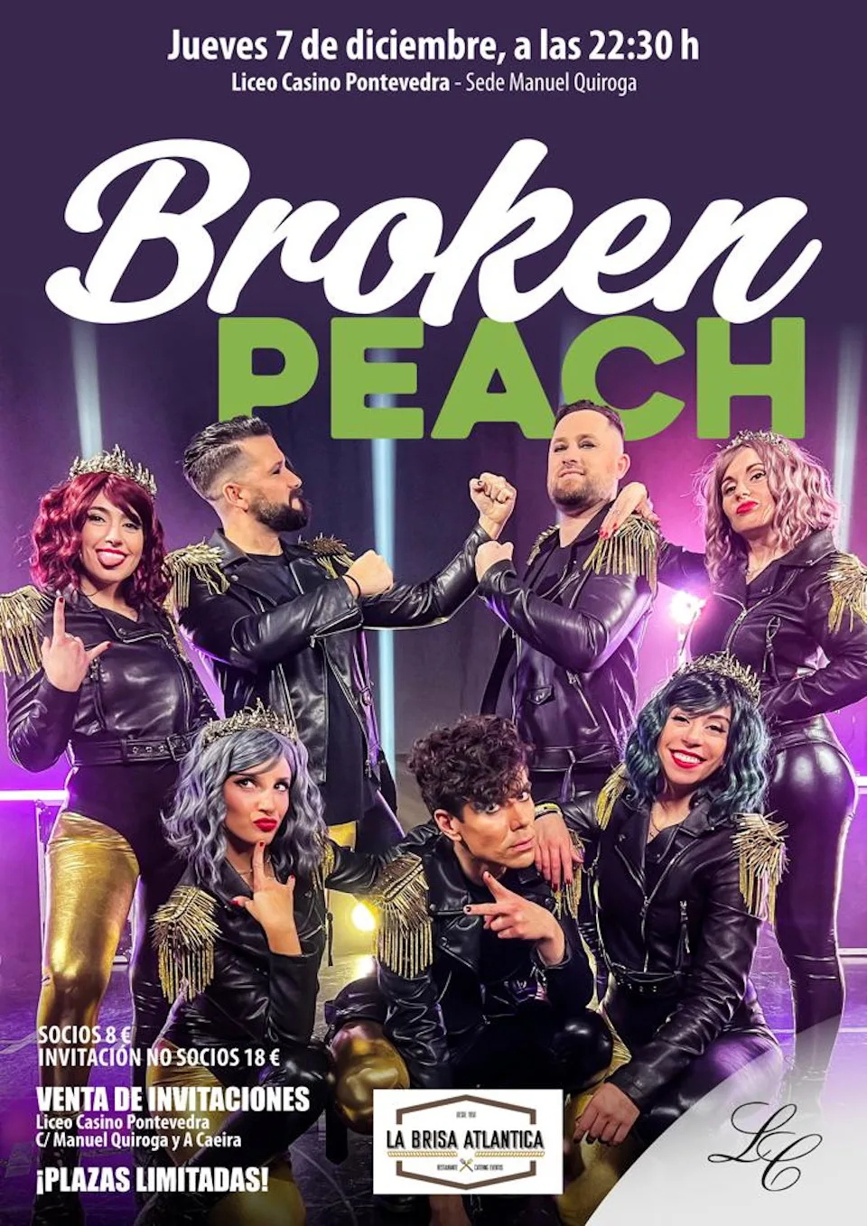 Broken Peach — афиша концерта в Понтеведре (Испания), постер