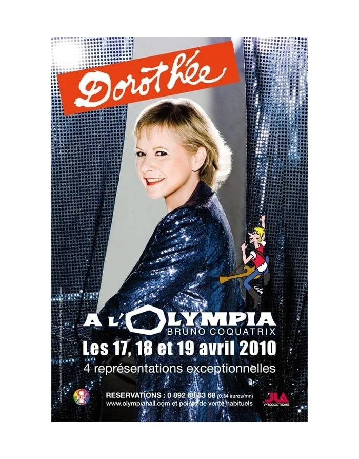 Афиша концертов Dorothée в Olympia, апрель 2010
