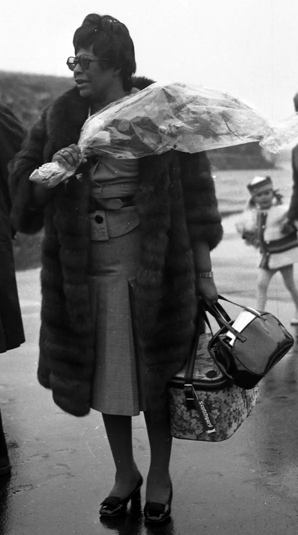 Элла Фицджеральд в Бергене, 1969 год, прибытие в аэропорт Флесланд