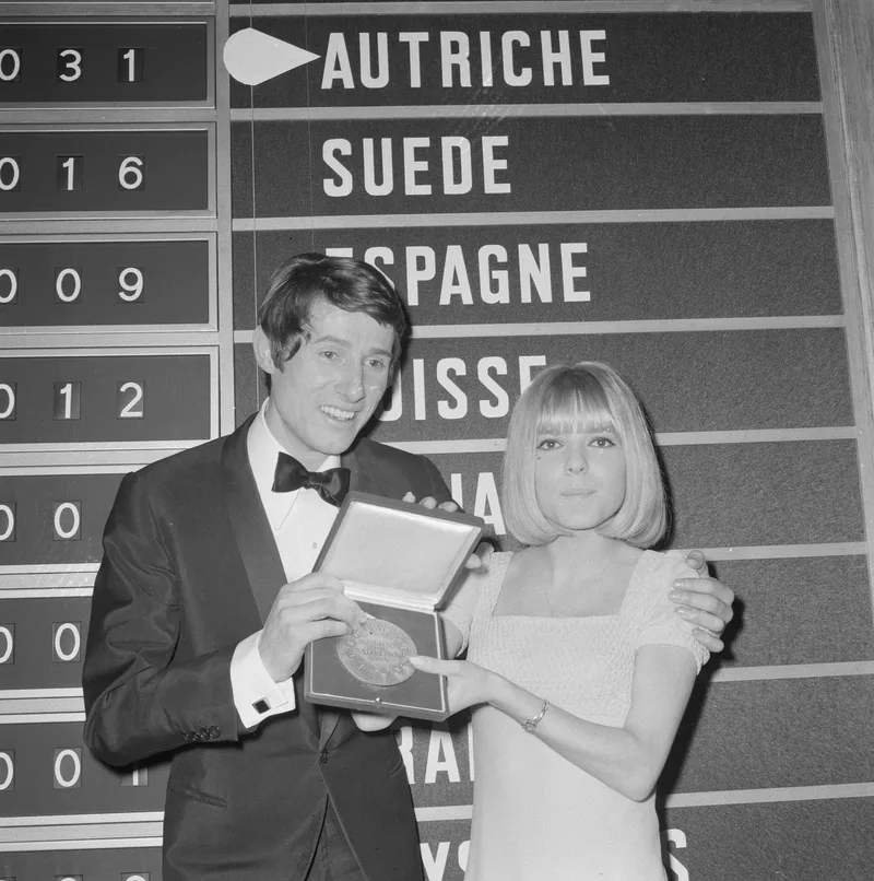 Франс Галль и Удо Юргенс на Евровидении 1966, совместное фото