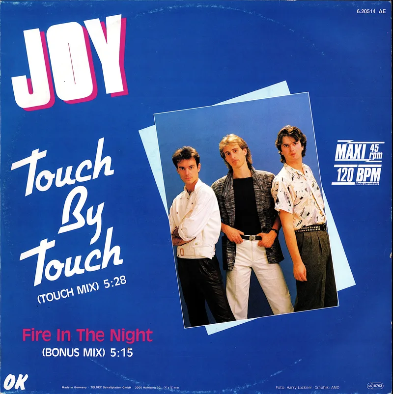 Обложка макси-сингла Joy — Touch by Touch (Touch Mix), середина 1980-х