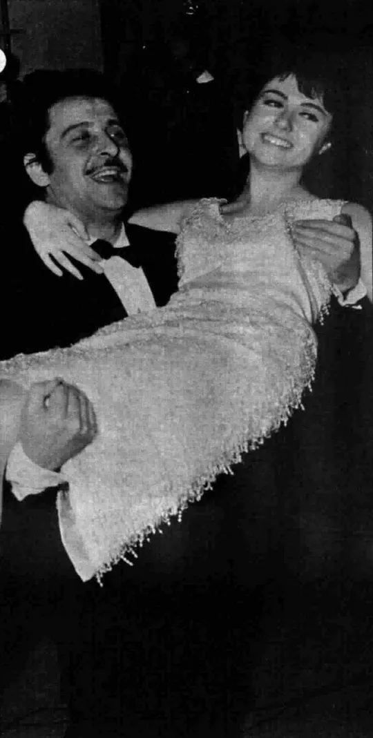 Доменико Модуньо и Джильола Чинкветти после победы на Сан-Ремо 1966