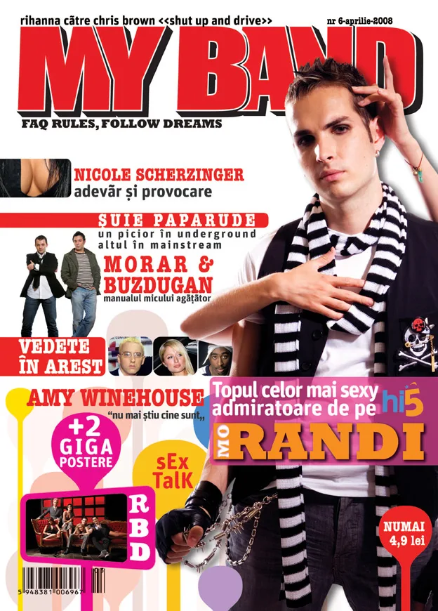 Андрей Ропча (Randi), обложка журнала MyBand, 2008