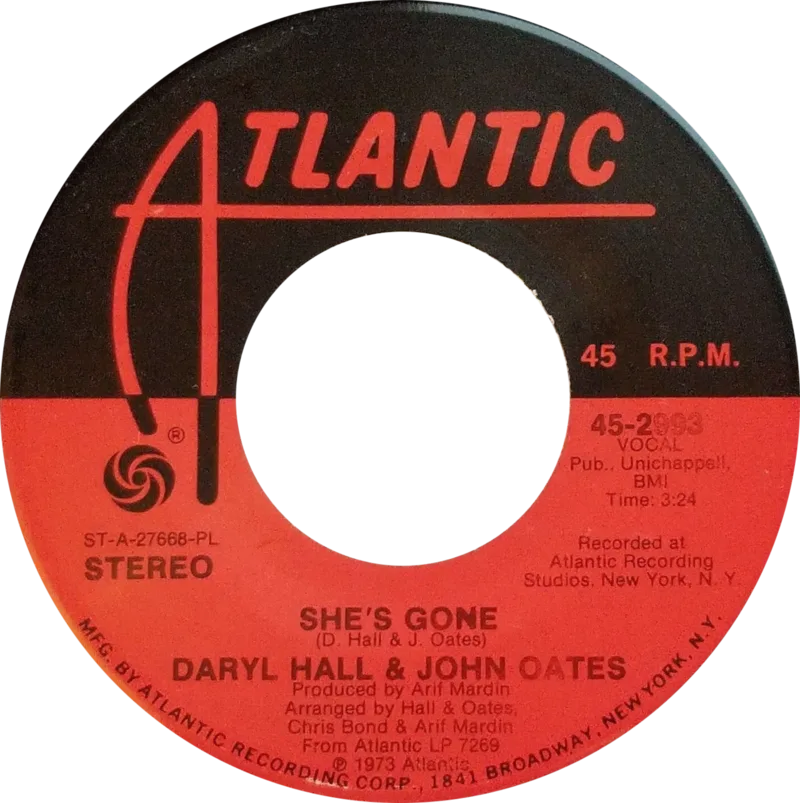 Этикетка американского сингла She's Gone (сторона A)