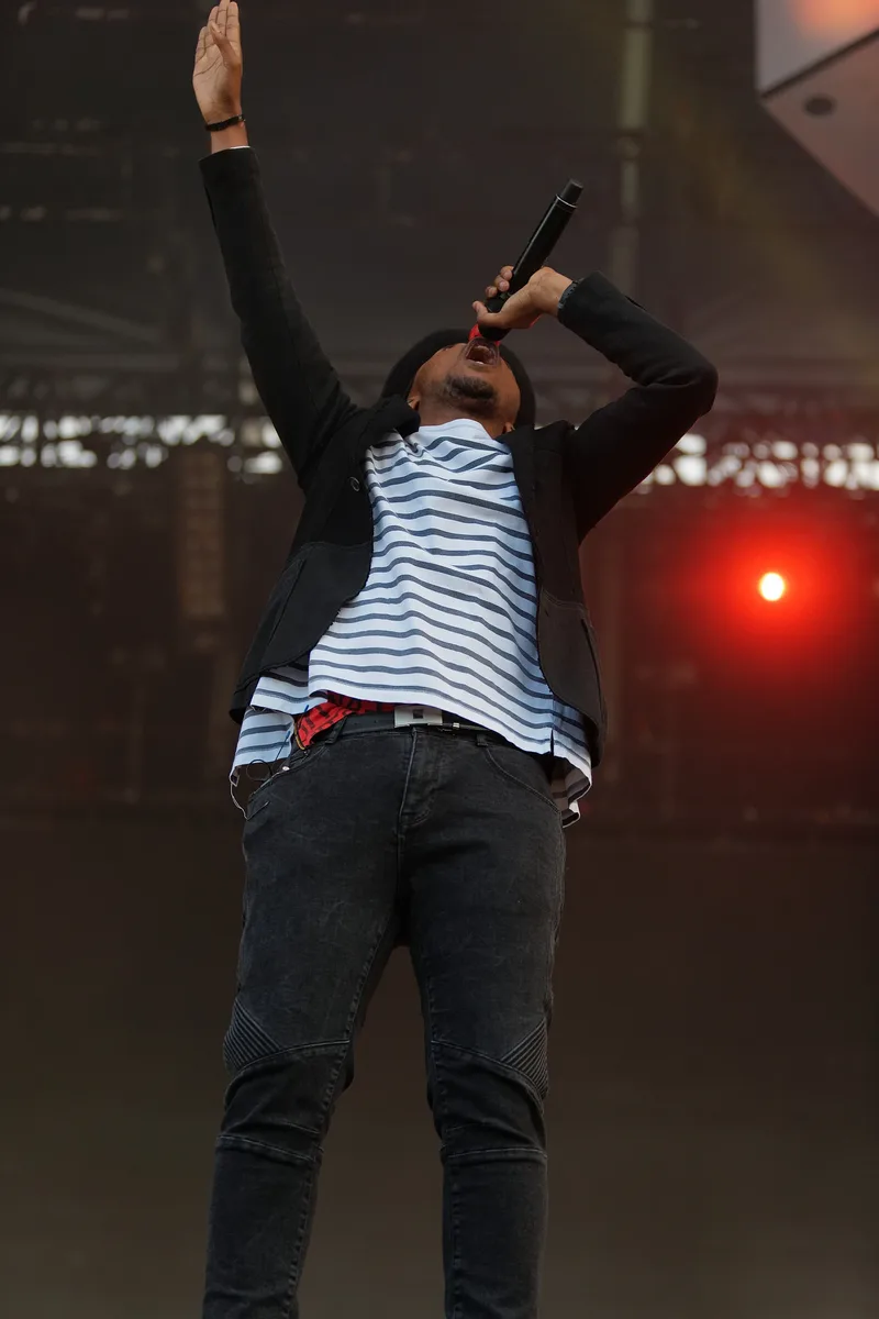 Soprano на сцене фестиваля Vieilles Charrues, кадр снизу, 2015