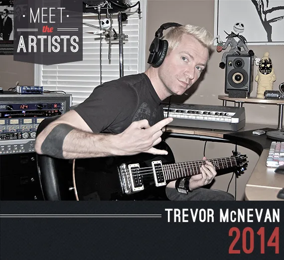 Тревор МакНивен в студии с гитарой PRS, 2014